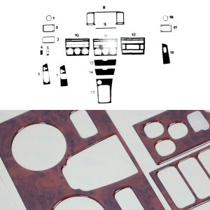 Toyota Corolla Dashboard Kit - Omac - 18 Pcs. - Wooden - '03-'08